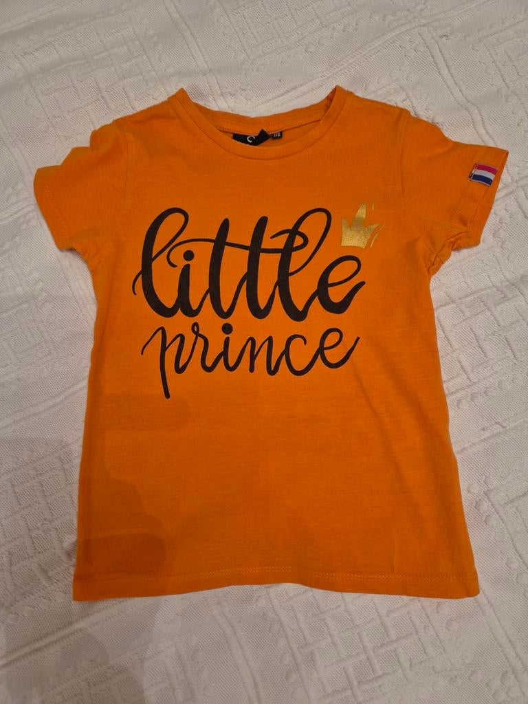 Oranje konings tshirt 110, Kinderen en Baby's, Kinderkleding | Maat 122, Ophalen of Verzenden, Shirt of Longsleeve