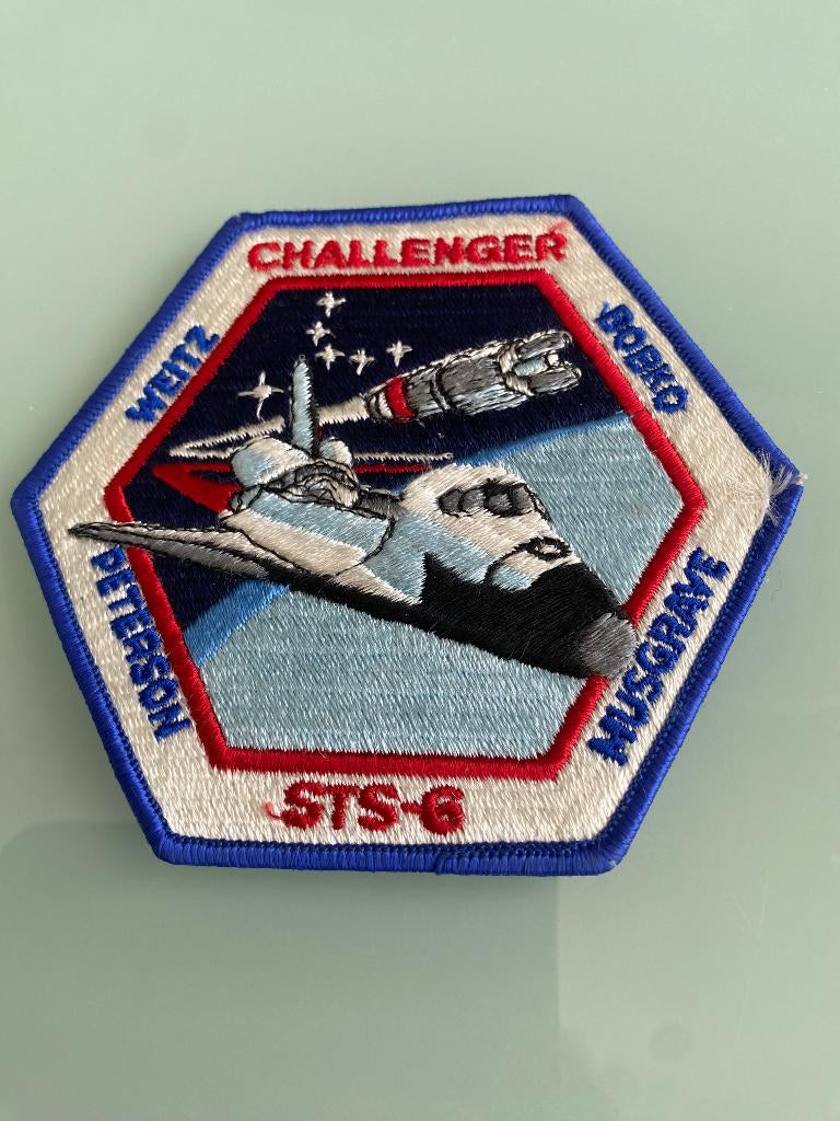 Space shuttle Challenger badge STS-6, Ophalen of Verzenden, Nieuw, Patch, Badge of Embleem
