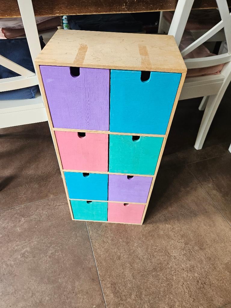 Houten Ladenkastje, Huis en Inrichting, Kasten | Ladekasten, Ophalen, Minder dan 50 cm, Gebruikt, 5 laden of meer