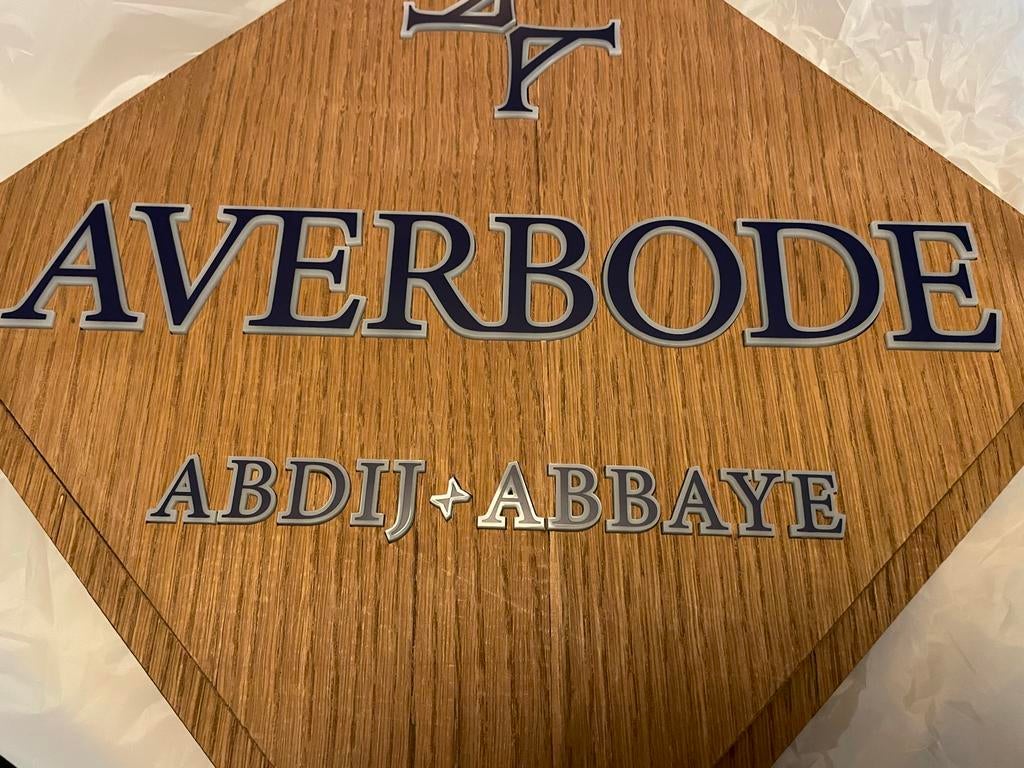 NIEUW Averbode Abdij Abbaye LED Sign - Houten Wanddecoratie, Verzamelen, Biermerken, Ophalen of Verzenden, Nieuw