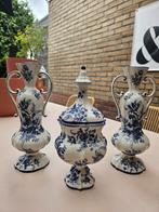 Vintage Delfts blauw vazen set, Ophalen of Verzenden