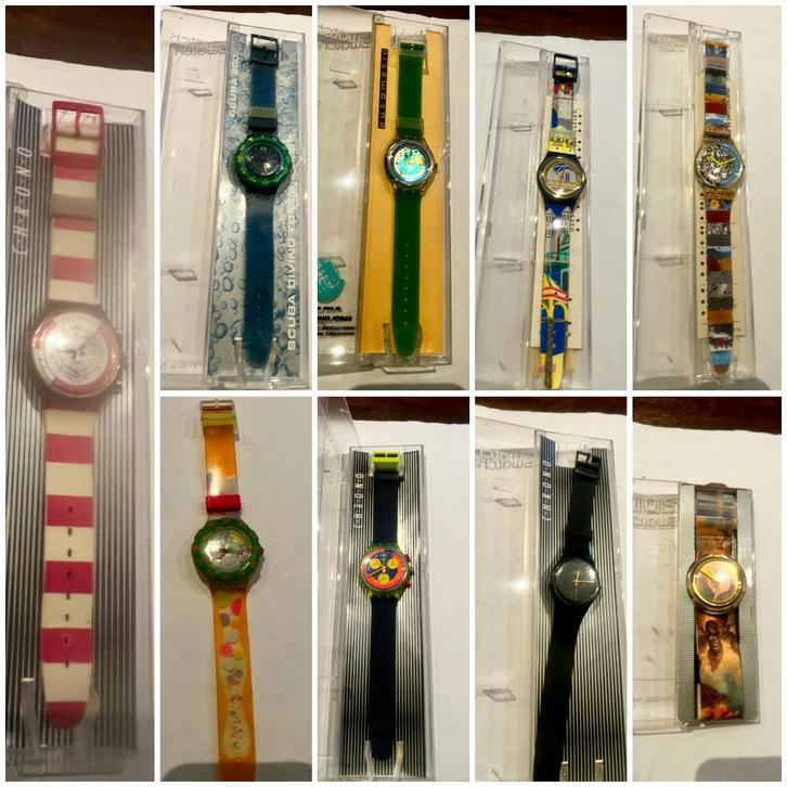 swatch collectie(18 stuks), Sieraden, Tassen en Uiterlijk, Horloges | Heren, Gebruikt, Polshorloge, Swatch, Kunststof, Kunststof