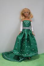 'Barbie' G75: groene galajurk met halve parelpatroon, Kinderen en Baby's, Speelgoed | Poppen, Verzenden, Nieuw, Barbie