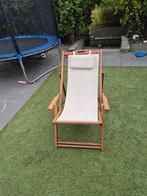 2 tuinstoelen/ligstoelen, Ophalen, Zo goed als nieuw, Hout, Inklapbaar