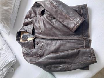 Mooie gevoerde lamsleren jas, mt 56. Donkerbruin  beschikbaar voor biedingen