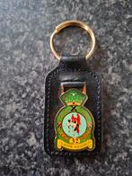 Sleutelhanger Leer 32ste Fighter Squadron Wolfhounds, Ophalen of Verzenden, Zo goed als nieuw, Patch, Badge of Embleem