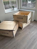 Kisten drie stuks met deksel, Ophalen, 50 tot 100 cm, Zo goed als nieuw, Minder dan 50 cm