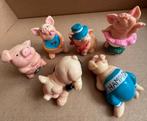 Varkentjes vintage - harde kwaliteit 6-7cm groot - 6x, Ophalen of Verzenden, Zo goed als nieuw
