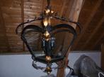 antieke Art nouveau hanglamp + oude  kroonluchter, Ophalen, Gebruikt, Metaal