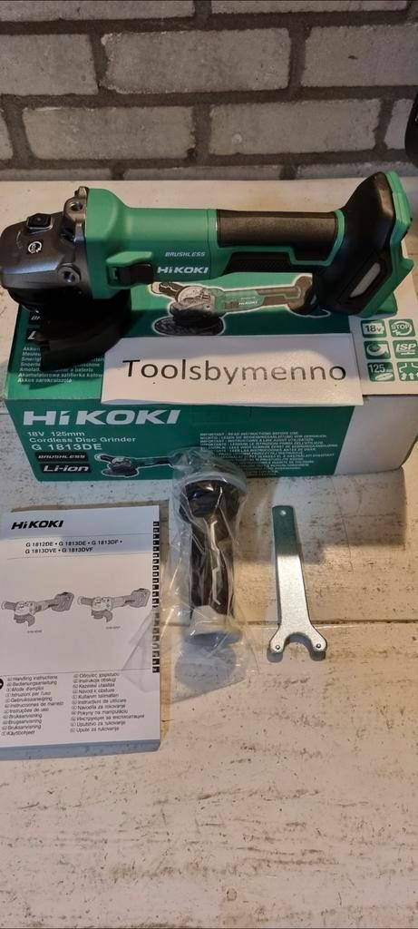 NIEUW HiKoki G1813DE accu Haakse Slijper/slijptol 125mm 18V, Doe-het-zelf en Verbouw, Gereedschap | Slijpmachines, Nieuw, Haakse handslijpmachine