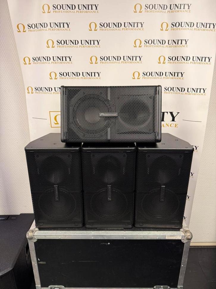 12x Pioneer XY-81 Premium PA speaker incl. muurbeugels, Audio, Tv en Foto, Luidsprekers, Zo goed als nieuw, Front, Rear of Stereo speakers