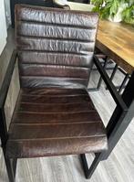 6 eettafel stoelen, Huis en Inrichting, Stoelen, Ophalen, Gebruikt, Bruin, Leer