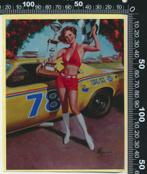 Sticker: Vintage Pin Up Girl (322), Verzamelen, Stickers, Ophalen of Verzenden