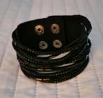 Armband zwart met kraaltjes gelegenheden armbanden sieraden, Sieraden, Tassen en Uiterlijk, Verzenden, Zo goed als nieuw, Zwart