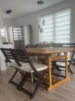 teakhouten tuintafel Tafel met 4 stoelen, Tuin en Terras, Tuinsets en Loungesets, Ophalen of Verzenden, Zo goed als nieuw, Teakhout