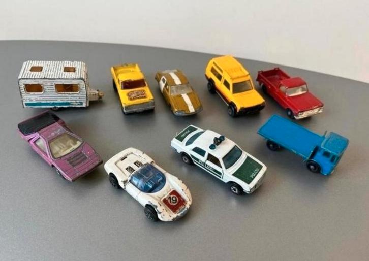 Matchbox 9x vintage auto, jr. '70/'80, Kinderen en Baby's, Speelgoed | Speelgoedvoertuigen, Gebruikt, Ophalen of Verzenden