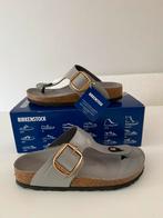 Birkenstock Gizeh big buckle stone coin grijs slipper 38 NEW, Kleding | Dames, Schoenen, Slippers, Nieuw, Ophalen of Verzenden