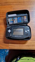 Gameboy Advance Zwart met 3 spellen, Spelcomputers en Games, Ophalen of Verzenden, Gebruikt, Game Boy Advance SP