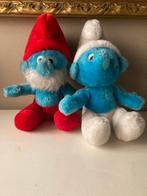 Twee originele Smurfen knuffels uit de jaren zeventig., Verzamelen, Smurfen, Ophalen of Verzenden, Zo goed als nieuw, Grote Smurf