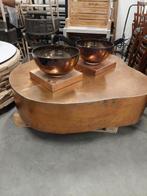 Design kopere salon tafel 150 cm rond uniek, Overige materialen, Ophalen of Verzenden, Overige vormen, Minder dan 50 cm