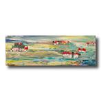 Vakantiegevoel ~ panorama huisjes ~schilderkunst ~ Atelier, Ophalen, Nieuw, Schilderij, Minder dan 50 cm