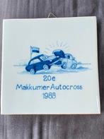 Tegeltjes Auto cross Makkum Tichelaar 1988 Friesland, Antiek en Kunst, Ophalen of Verzenden