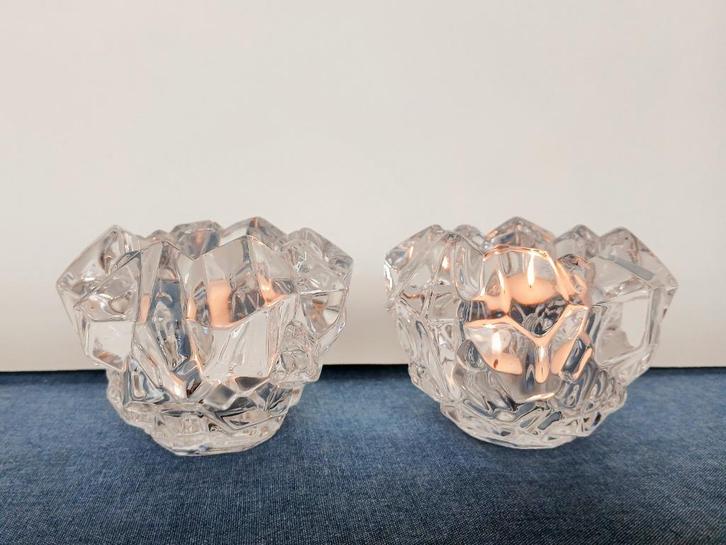 Sfeerlicht (2x) Kristal Goebel Scandinavian Style, Antiek en Kunst, Antiek | Glas en Kristal, Ophalen of Verzenden