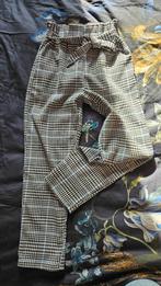 Zwart/ wit geruite broek met blauwe streep mt 146 -als nieuw, Broek, Meisje, H&M, Ophalen of Verzenden
