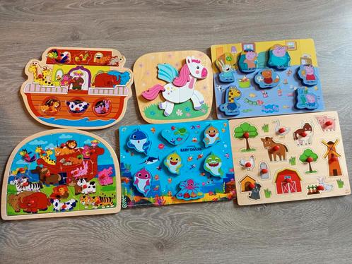 Leuke Houten Kinderpuzzels te Koop – Educatief en Speels!, Kinderen en Baby's, Speelgoed | Kinderpuzzels, Zo goed als nieuw, 6 maanden tot 2 jaar