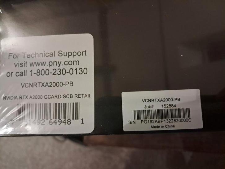 PNY NVIDIA RTX A2000, Computers en Software, Videokaarten, Nieuw, PCI, GDDR6, Ophalen of Verzenden