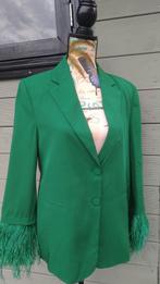 Zara blazer groen met veertjes M, Maat 38/40 (M), Verzenden, Zara, Nieuw