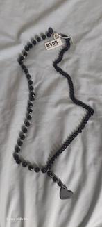 Splinternieuwe ketting zwarte kralen merk #VDR, Ophalen of Verzenden, Zo goed als nieuw, Overige materialen