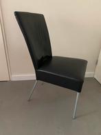 Set van 4 zwarte eetkamerstoelen, Ophalen, Gebruikt, Zwart, Leer