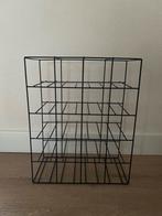 Zwart metalen wijnrek voor 20 flessen, Ophalen, Zo goed als nieuw