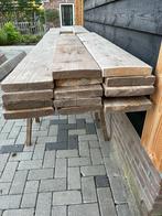 Steigerplanken à 4 meter en reststukken à 1-2 meter, Doe-het-zelf en Verbouw, Hout en Planken, Ophalen, Gebruikt, 25 tot 50 mm