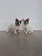 Twee schattige keramische Franse Bulldog beeldjes, Ophalen, Zo goed als nieuw