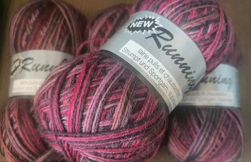 5x 100gr Running sokkenwol breigaren haakgaren, Hobby en Vrije tijd, Breien en Haken, Nieuw, Breien of Haken, Wol of Garen, Ophalen of Verzenden