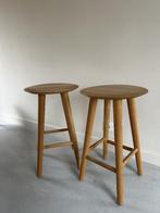 Olger counter Barkruk 40x65 Eiken geolied, Ophalen, Met voetsteun, 60 tot 90 cm, Zo goed als nieuw