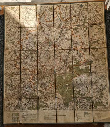 Landkaart Brussel Bruxelles militair 1932 1:40000 België beschikbaar voor biedingen