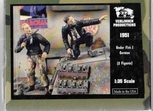 Verlinden Under Fire ! German 2 figs (1951) SHF, Hobby en Vrije tijd, Modelbouw | Figuren en Diorama's, Gebruikt, Figuur of Figuren