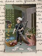 1909 Bonne Année - Geluk - schoorsteenveger klaver 4 (XX), Verzamelen, Ophalen of Verzenden, Voor 1920, Gelopen, Feest(dag)