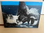 schilderij van een paard in de zee, Ophalen of Verzenden
