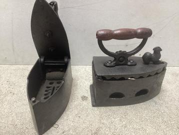 Antieke Strijkijzers - Set van 2 beschikbaar voor biedingen