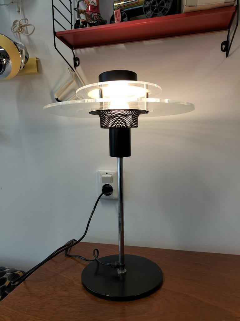 Vintage IKEA cirkel Tafellamp -  Design desklamp space age, Vintage, Box 702, SE-343 81 Älmhult, Sweden, Ophalen of Verzenden