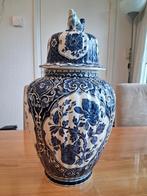 Delfts Blauwe Vaas met Deksel, Antiek en Kunst, Ophalen