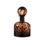 Nieuw! Decoratie Fles Leopard Bruin J-Line, Overige kleuren, Nieuw, Ophalen of Verzenden, Glas