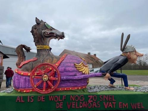 Carnavalswagen Thema: de wolf in het land, Hobby en Vrije tijd, Feestartikelen, Zo goed als nieuw, Overige typen, Carnaval, Ophalen