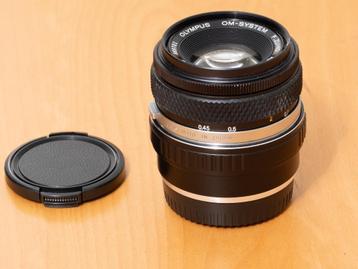 Olympus 50mm/1,8 objectief met K&F OM-FX lensadapter.  beschikbaar voor biedingen