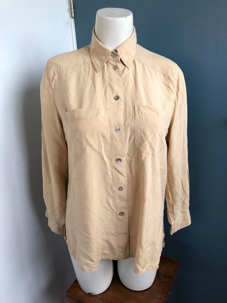 Verse silk pastelgeel blouse 38 zijde, Kleding | Dames, Blouses en Tunieken, Zo goed als nieuw, Maat 38/40 (M), Overige kleuren