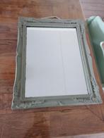 Brocante spiegel groen, Huis en Inrichting, Woonaccessoires | Spiegels, Minder dan 100 cm, Minder dan 50 cm, Gebruikt, Rechthoekig